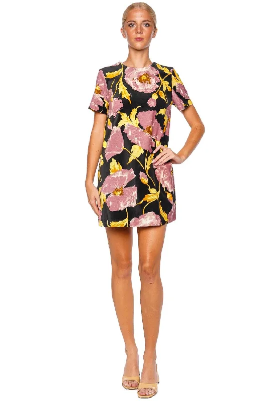 Sylph Velvet Swing Mini Dress Comfortable Polka Dot Mini Dress