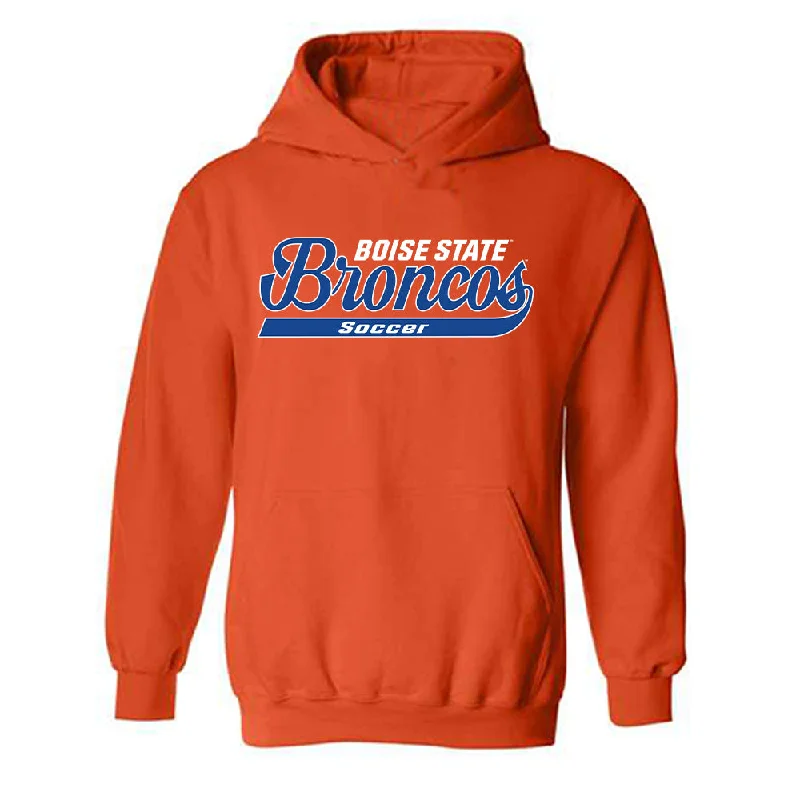 Boise State - NCAA Women's Soccer : Jillian Anderson - Classic Shersey Hooded Sweatshirt Hoodie with Bell Sleeves Flared Feminine