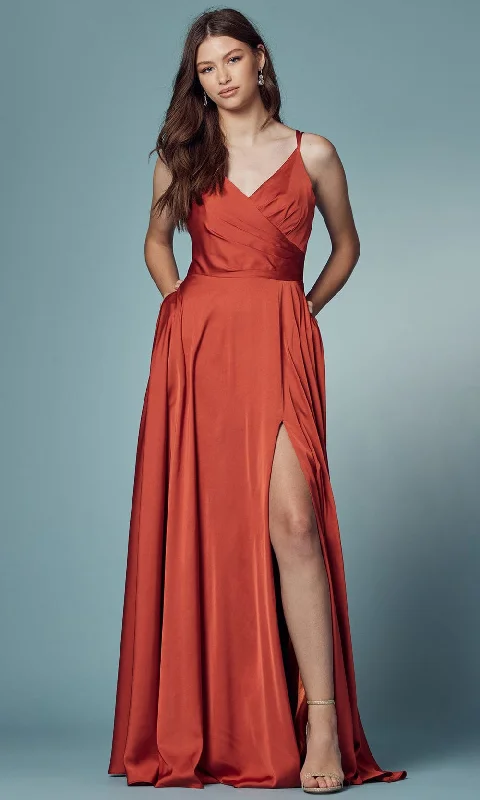 Nox Anabel - E1020 Spaghetti Straps A-Line Prom Dress Tunics Stylish elegant