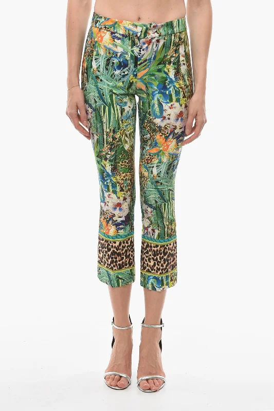 Luciah Multi Patterned Slim Ft Pants 38 Italian size Warm Wool Trousers