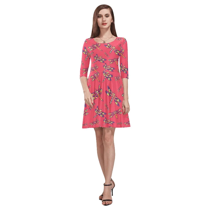 The Gathering Tethys Half-Sleeve Skater Dress Tunic Top Casual