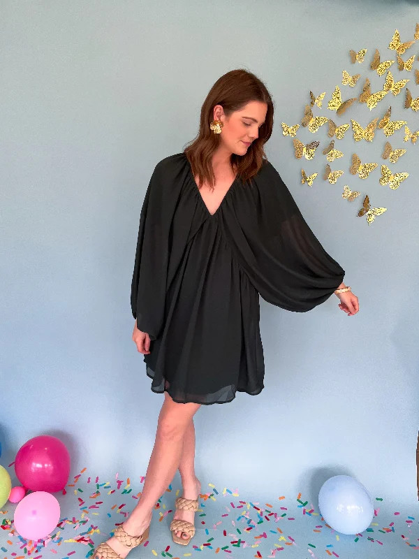 Flowy Mini Dress- Hunter Green Elegant Sequin Mini Dress