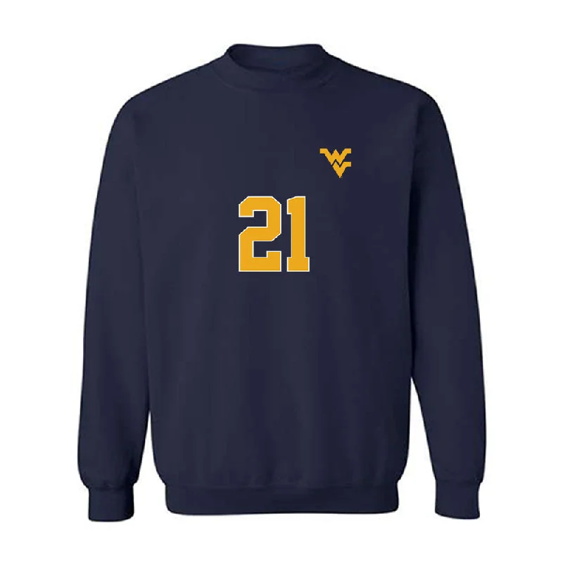 West Virginia - NCAA Women's Soccer : Ajanae Respass - Replica Shersey Crewneck Sweatshirt Hoodie with Oversized Fit Loose Comfortable