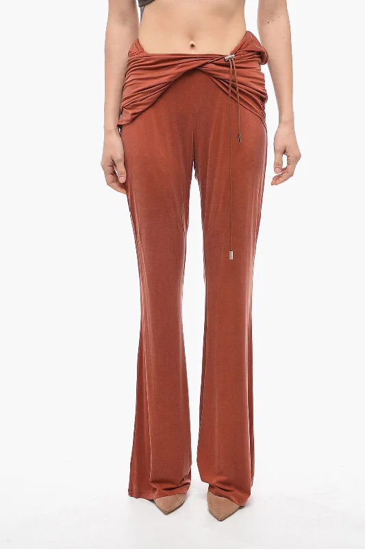 Jacquemus Straight Fit ESPELHO Pants With Draped Design 44 Italian size Fashionable Work Pants