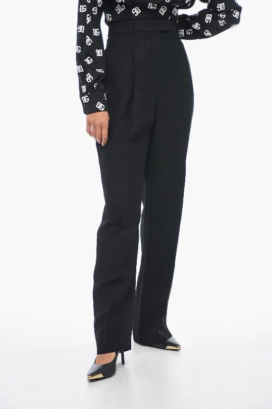 Fabiana Filippi Single-pleated Linen Blend Chinos Pants 44 Italian size Casual Sweatpants Style