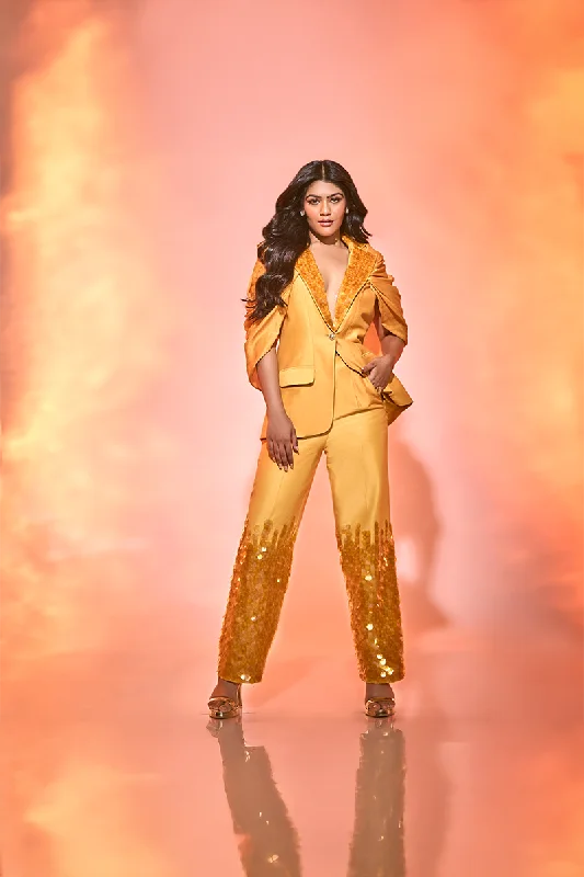 Hand Embriodered Pant Suit Fashionable Sporty Pants