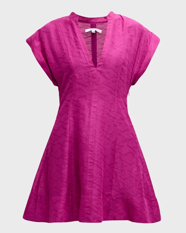 Christina Short Sleeve Mini Dress in Hibiscus Stylish Spaghetti Strap Mini Dress