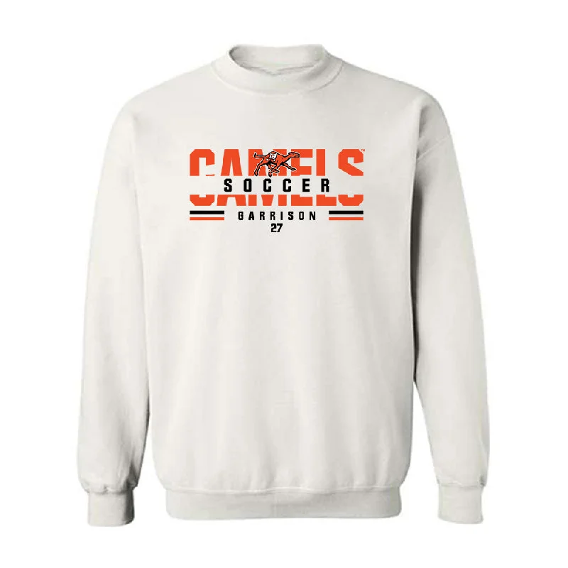 Campbell - NCAA Women's Soccer : Gillian Garrison - Crewneck Sweatshirt Hoodie with V-Neck Classic Versatile