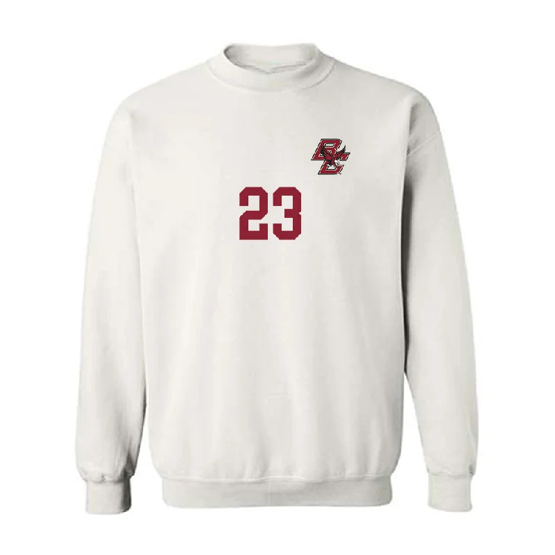 Boston College - NCAA Women's Soccer : Grace Courter - Replica Shersey Crewneck Sweatshirt Hoodie with Back Slit Movement Comfort