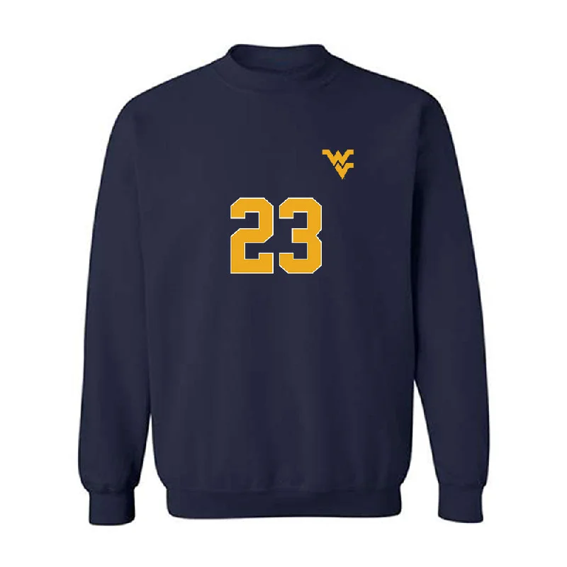 West Virginia - NCAA Women's Soccer : Taylor Allen - Replica Shersey Crewneck Sweatshirt Hoodie with Raglan Sleeves Sporty Comfortable