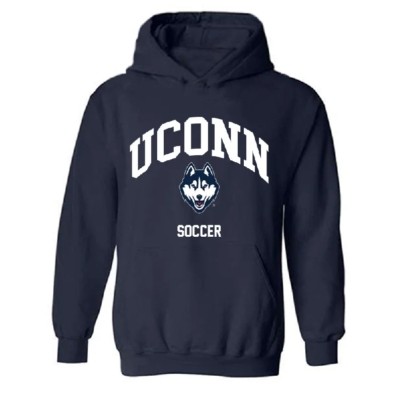 UConn - NCAA Women's Soccer : Naia Ocio Sanchez - Classic Shersey Hooded Sweatshirt Hoodie with Pattern Geometric Abstract