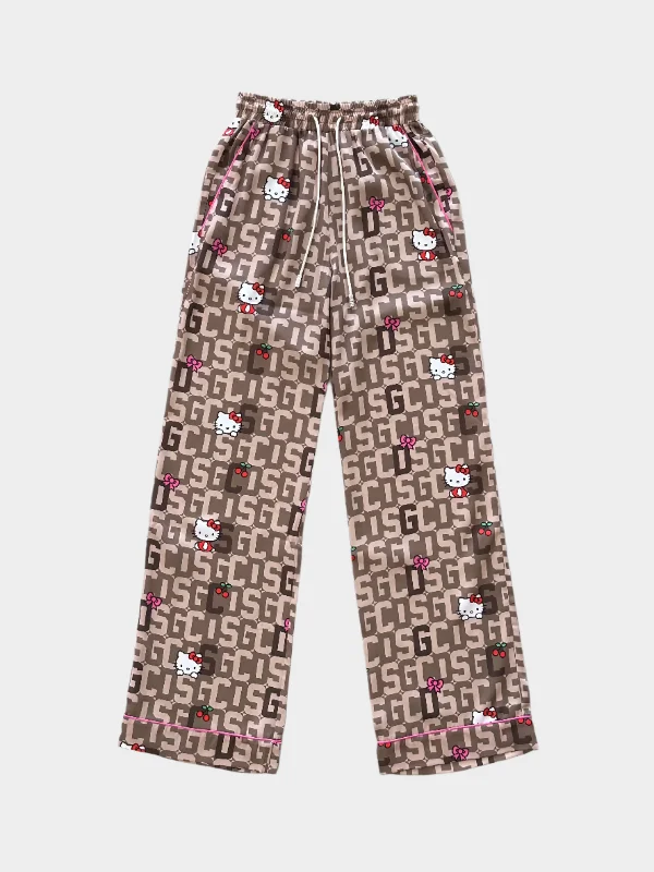 Monogram Pyjama Pants Chic Capri Pants