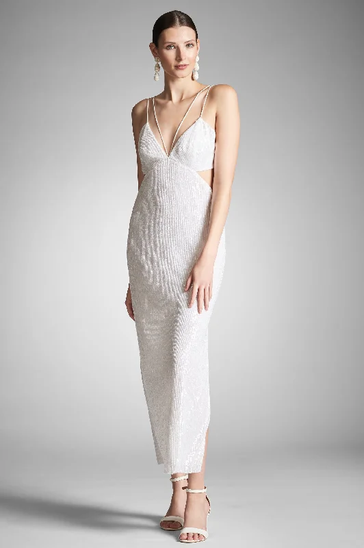 Vivi Dress - Off White - Final Sale Cowl Neckline Elegant