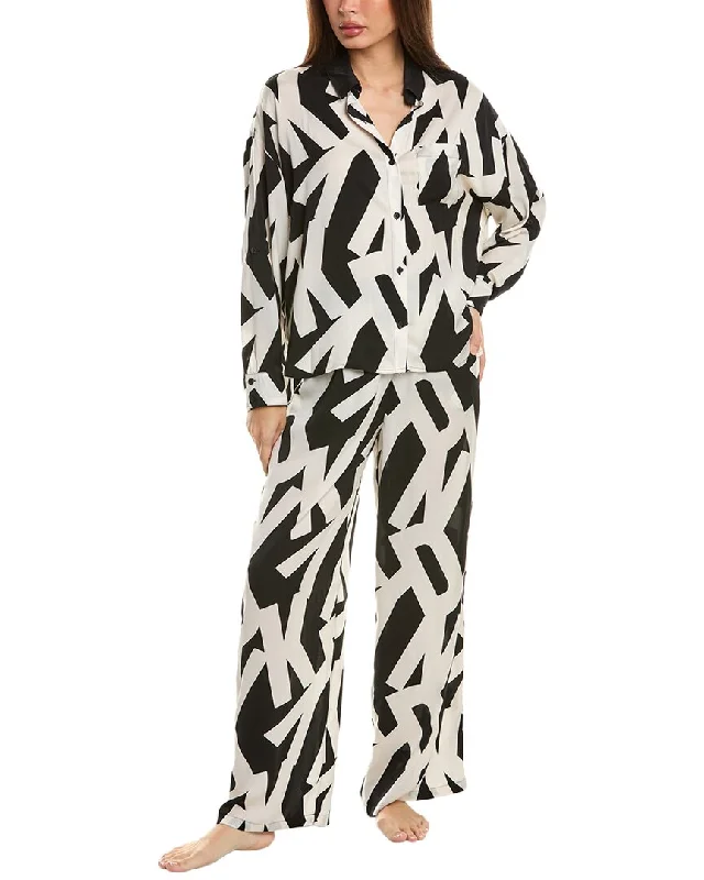 Dkny 2Pc Oversized Top & Pant Set Slim-Fit Leggings