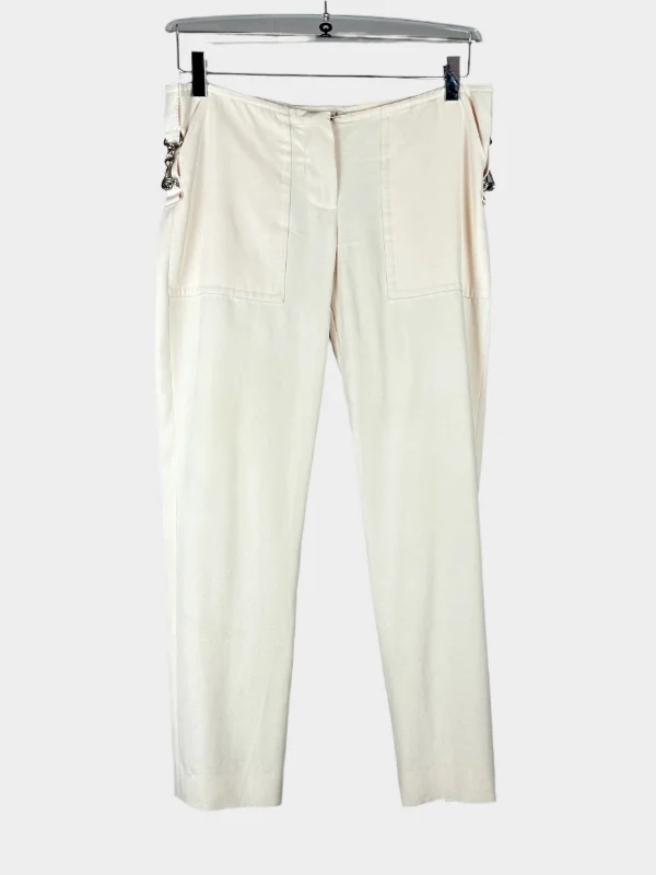 Low Waist Silk Pants Soft Stretch Pants