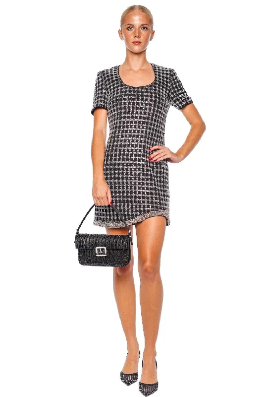 Vivalie Black Embellished Mini Dress Chic Tropical Mini Dress