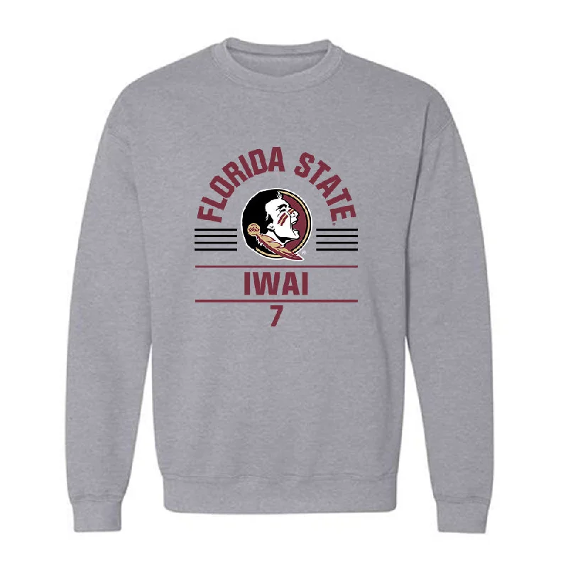 FSU - NCAA Women's Soccer : Ran Iwai - Classic Fashion Shersey Crewneck Sweatshirt Hoodie with Hem Embroidery Detailed Premium