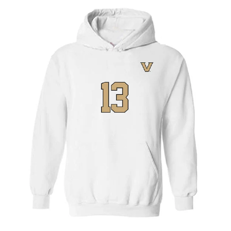 Vanderbilt - NCAA Women's Soccer : Ella Eggleston - Hooded Sweatshirt Hoodie with Button Placket Classic Preppy