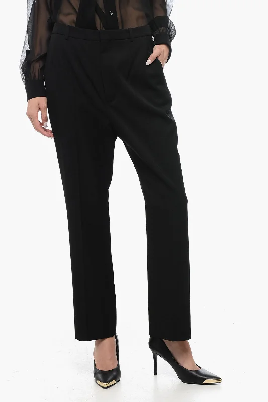 Saint Laurent Wool Cropped Pants 44 Italian size Elegant Wool Trousers