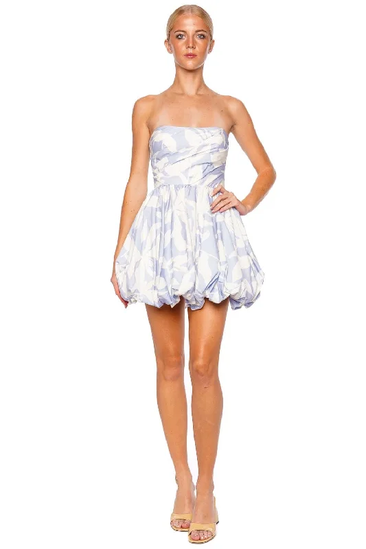 Mamounia Strapless Bubble Mini Dress Chic Mini Dress with V-Neck
