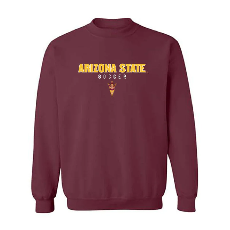 Arizona State - NCAA Women's Soccer : Mia lanni - Classic Shersey Crewneck Sweatshirt Hoodie with Front Slit Layering Stylish