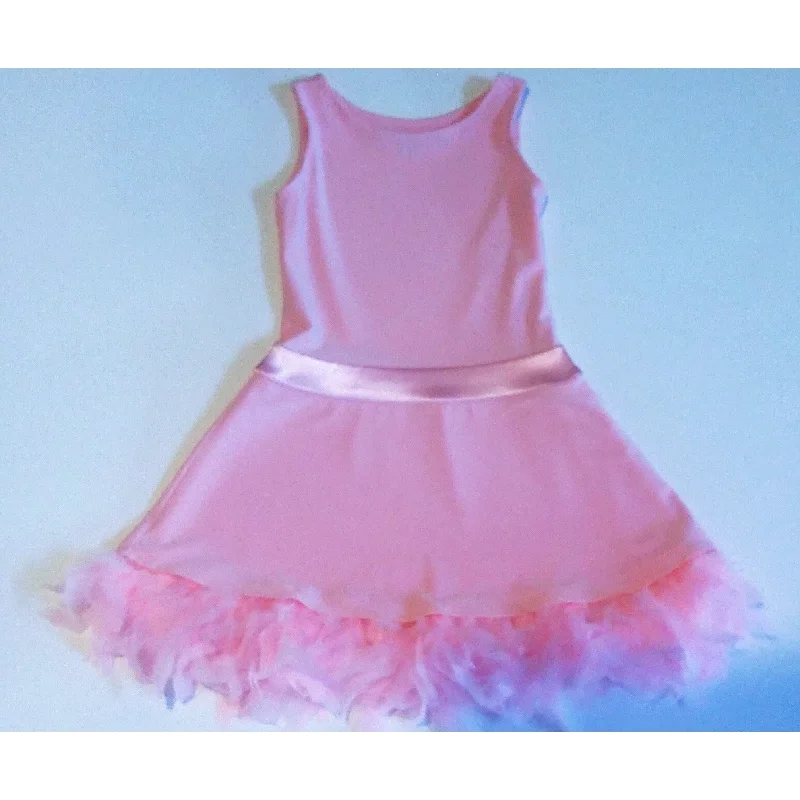 Dolls and Divas Pink Feather Dress Tunics Modern contemporary