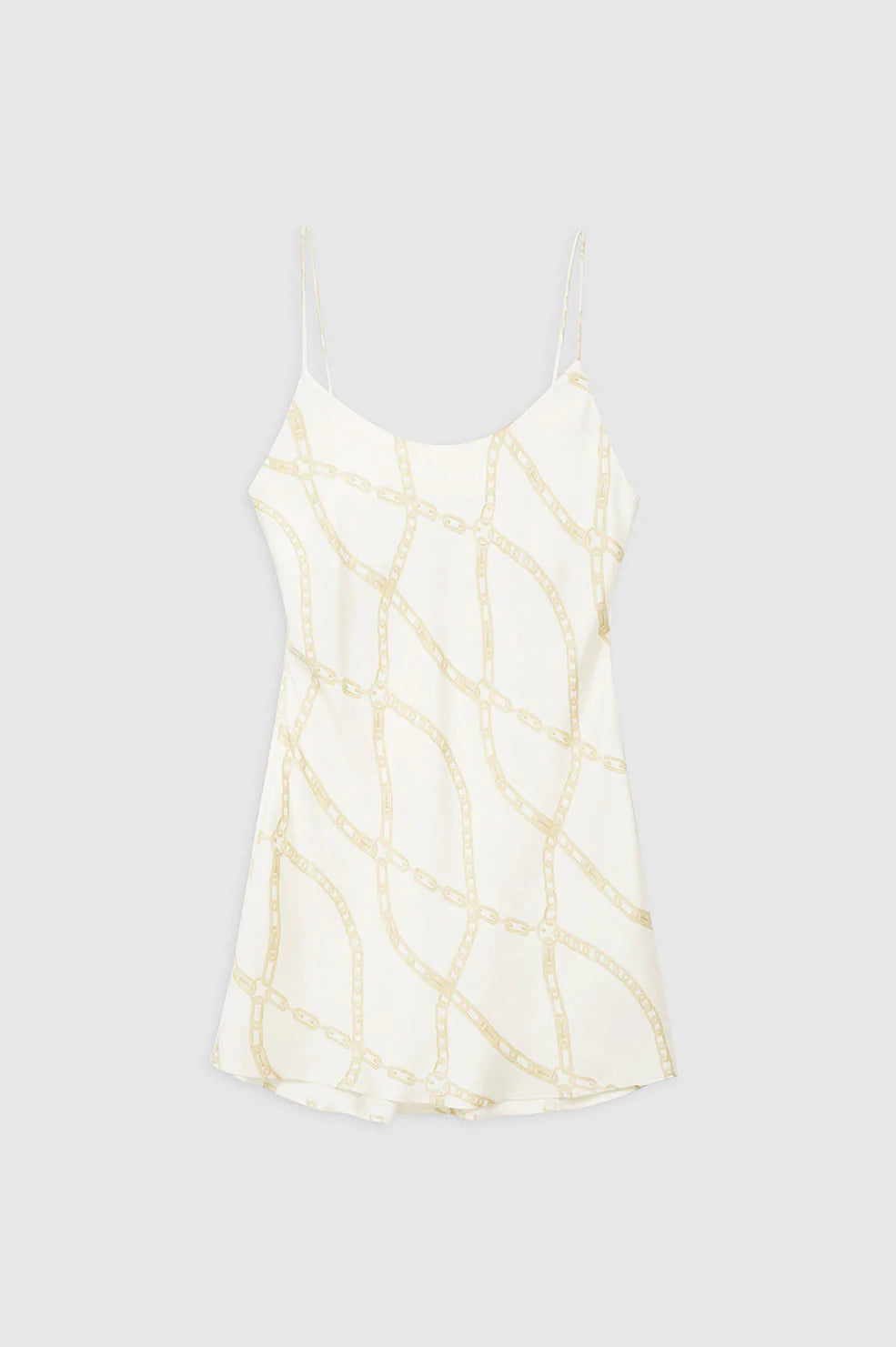 LISETTE SLIP DRESS - CREAM AND TAN LINK PRINT Tunics Short Trendy