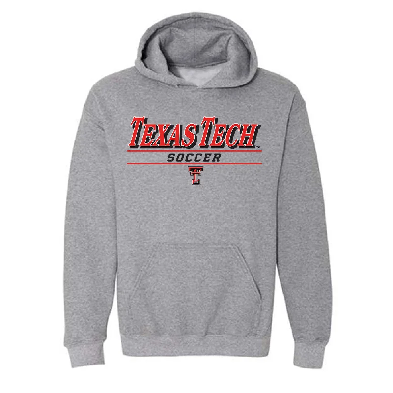 Texas Tech - NCAA Women's Soccer : Ashleigh Williams - Classic Shersey Hooded Sweatshirt Hoodie with Double Zipper Versatile Adjustable
