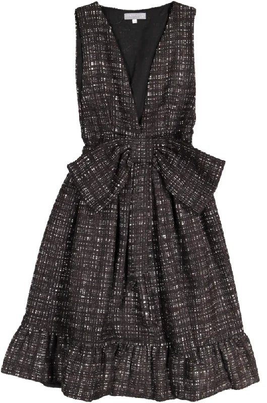 BETTYLOOP DRESS-Brown Tweed Tunics Wedding white
