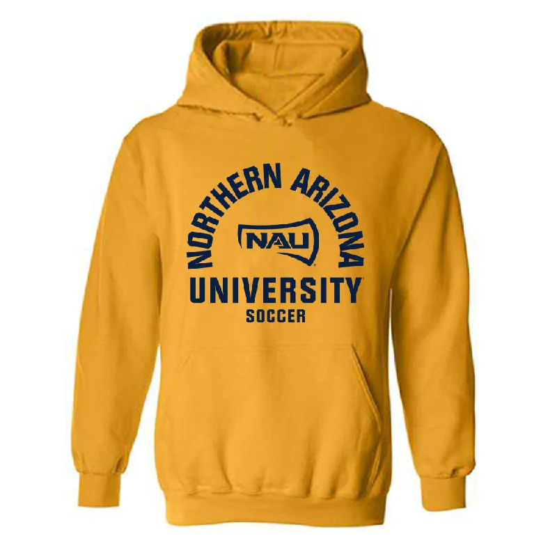 Northern Arizona - NCAA Women's Soccer : Morgan Caslin - Classic Shersey Hooded Sweatshirt Hoodie with Half-Zip Sporty Casual