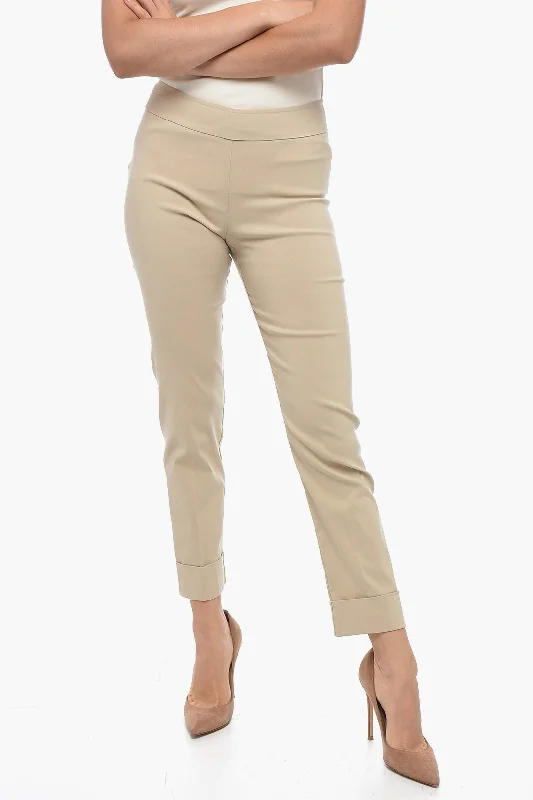 Avenue Montaigne Skinny FRANCO Pants with Turn-up Hems 38 Italian size Casual Lounge Pants