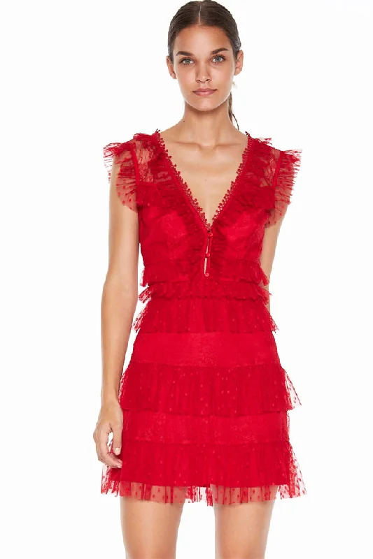 TALULAH-TANGO DREAMS MINI DRESS Cozy Ruched Mini Dress