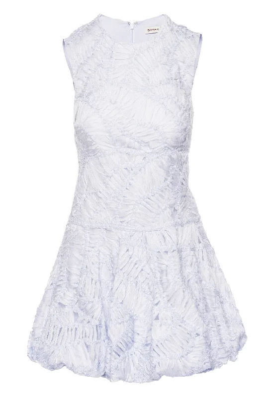 Vallan Blue Haze Sleeveless Mini Dress Cozy Wraparound Mini Dress