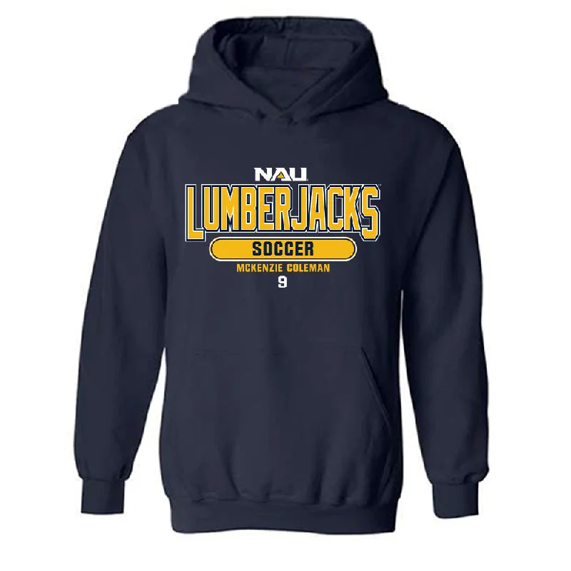 Northern Arizona - NCAA Women's Soccer : mckenzie coleman - Classic Fashion Shersey Hooded Sweatshirt Hoodie with Hidden Zipper Minimalist Clean