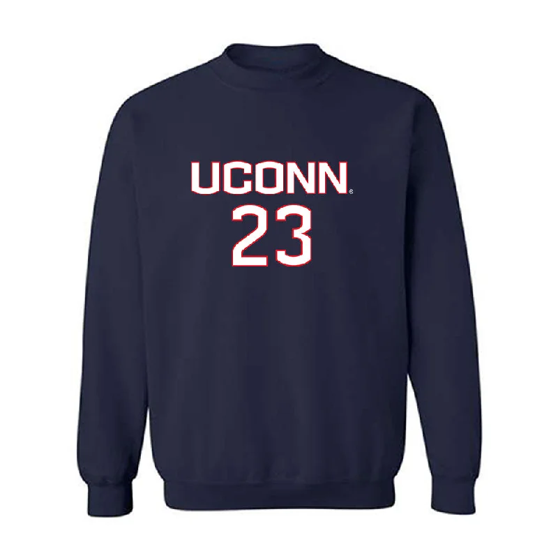 UConn - NCAA Women's Soccer : Naia Ocio Sanchez - Replica Shersey Crewneck Sweatshirt Hoodie with Fur Luxurious Winter