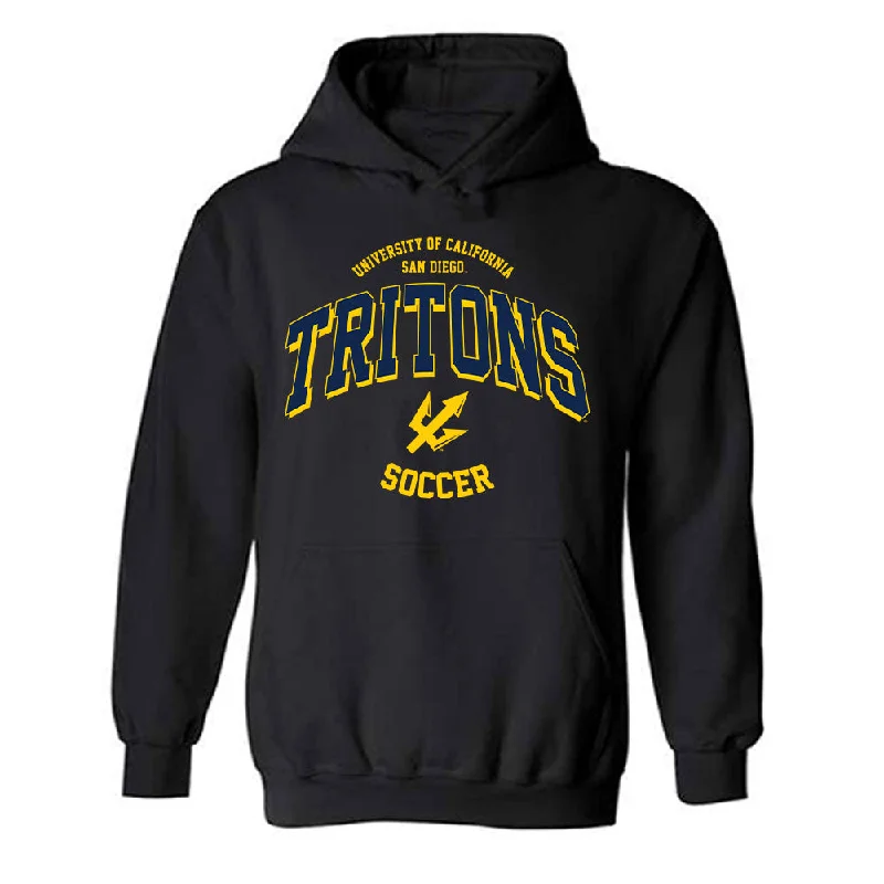 UCSD - NCAA Women's Soccer : Ava Tibor - Hooded Sweatshirt Hoodie with Slit Hem Functional Movement