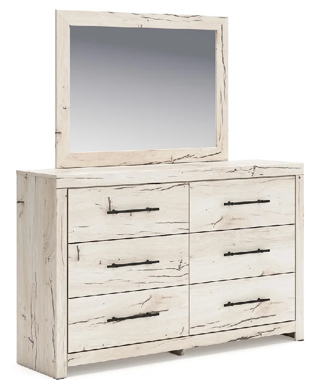Lawroy - Light Natural - Dresser And Mirror Floral Print girly