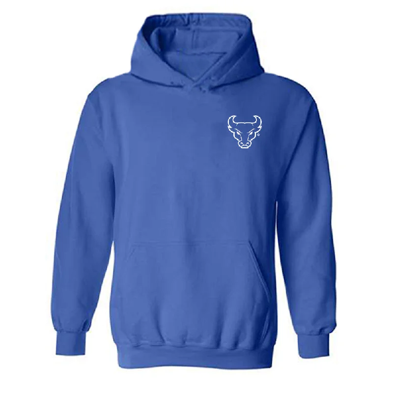 Buffalo - NCAA Women's Soccer : Kaya Schultz - Hooded Sweatshirt Hoodie with Mock Neck Collared Structured