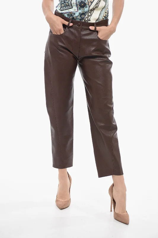 Stella McCartney SKIN FREE SKIN Eco-leather 5 Pocket Pants 40 Italian size Comfortable Jogger Trousers