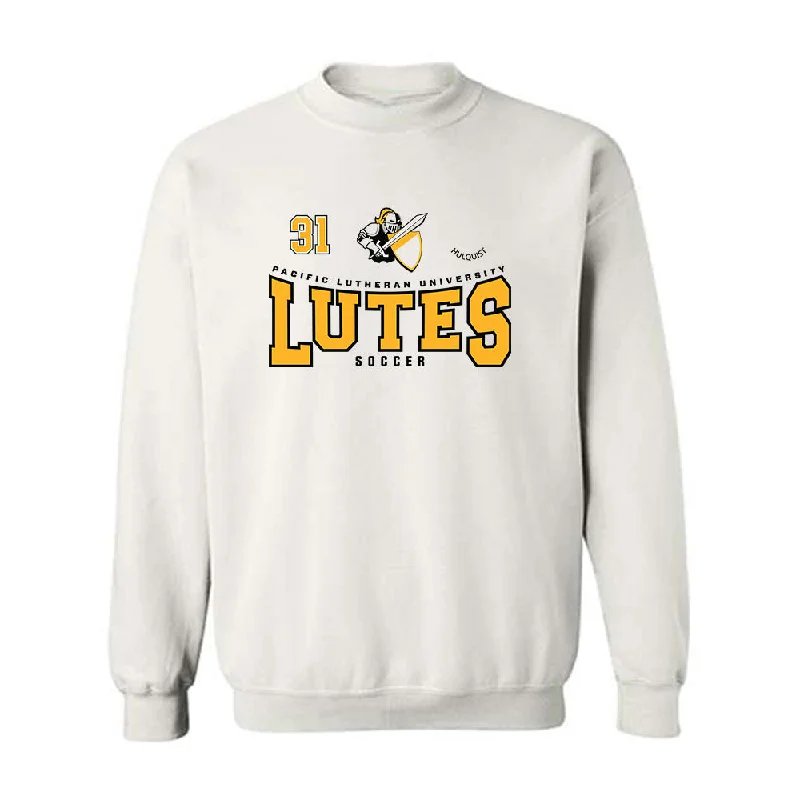 PLU - NCAA Women's Soccer : Kayden Hulquist - Classic Fashion Shersey Crewneck Sweatshirt Hoodie with Monochrome Minimalist Simple