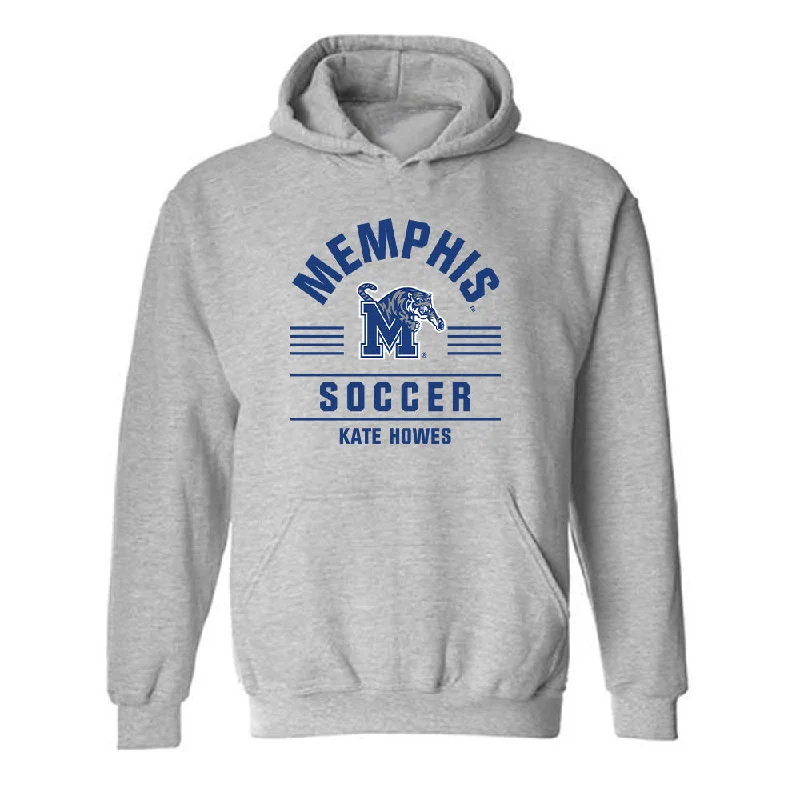 Memphis - NCAA Women's Soccer : Kate Howes - Classic Fashion Shersey Hooded Sweatshirt Hoodie with Drawstring Waist Adjustable Fitted