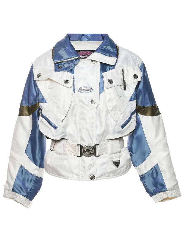Zip Front Colorado Spyder Ski Jacket - M Fleece Fabric Down Fabric Feather Fabric