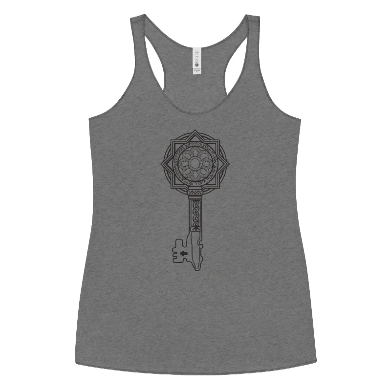 Anne Rice's Mayfair Witches Skeleton Key Women's Tri-Blend Racerback Tank Top ivory tank top