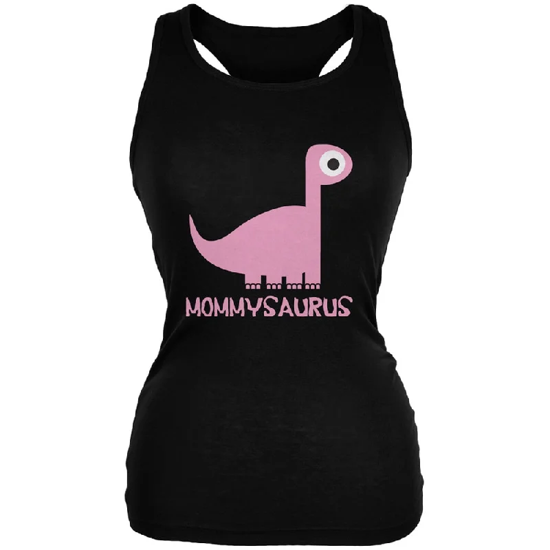 Mommysaurus Mother and Child Black Juniors Soft Tank Top tie dye tank
