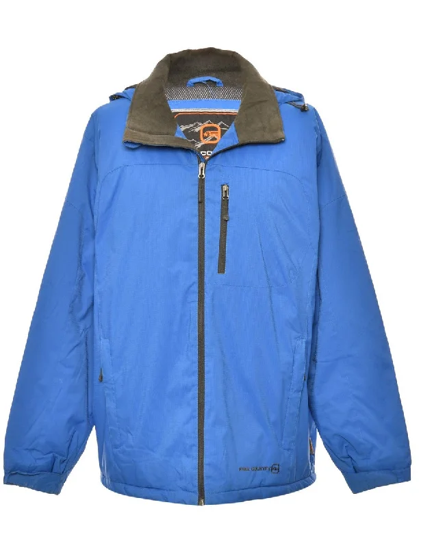 Zip Front Blue Free Country Mountaineering Jacket - L Cotton Fabric Linen Fabric Terry Fabric