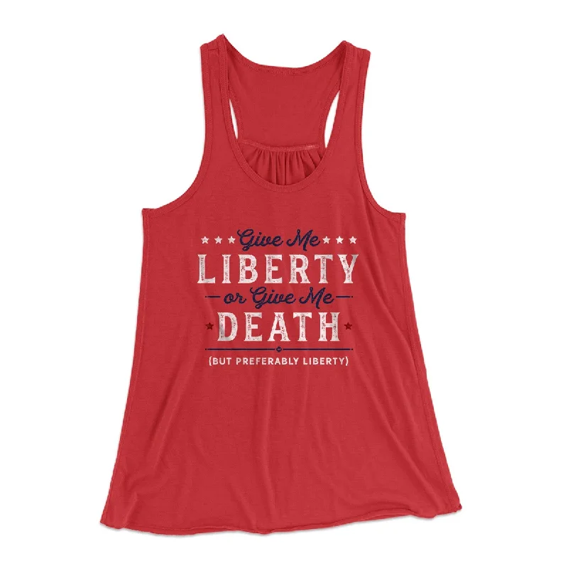 Give Me Liberty or Give Me Death Women's Flowey Tank Top scoop neck tank