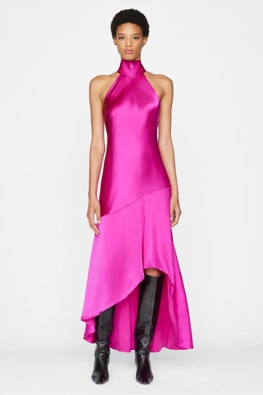 Frame - Draped Neck-Tie Halter Dress