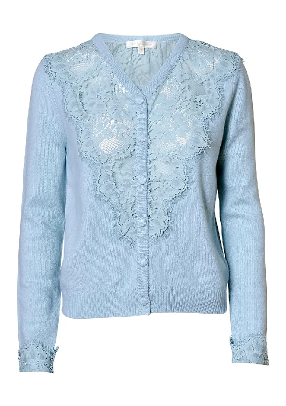 Blue Vesper Brandie Cardigan Nylon Fabric Polyester Fabric Spandex Fabric