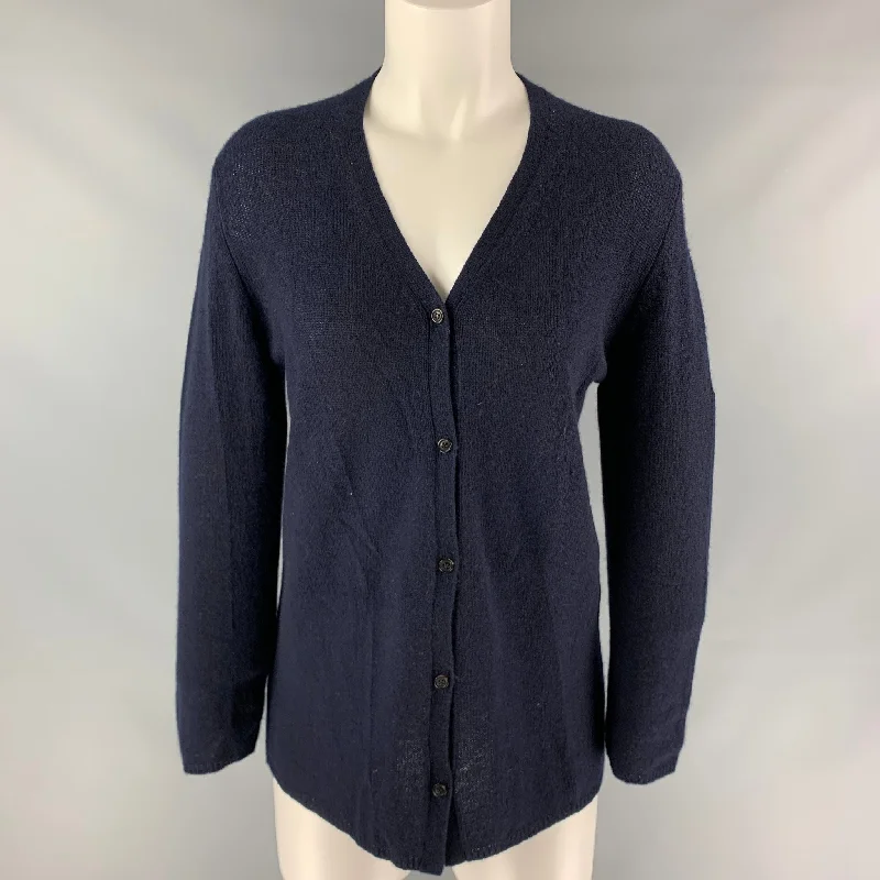TSE Size XS Navy Cashmere Oversized Cardigan Lightweight Heavyweight Midweight