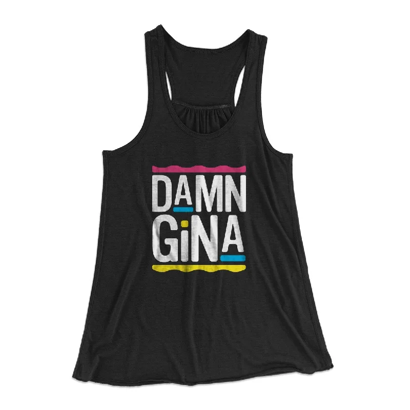 Damn Gina Women's Flowey Tank Top high neck tank